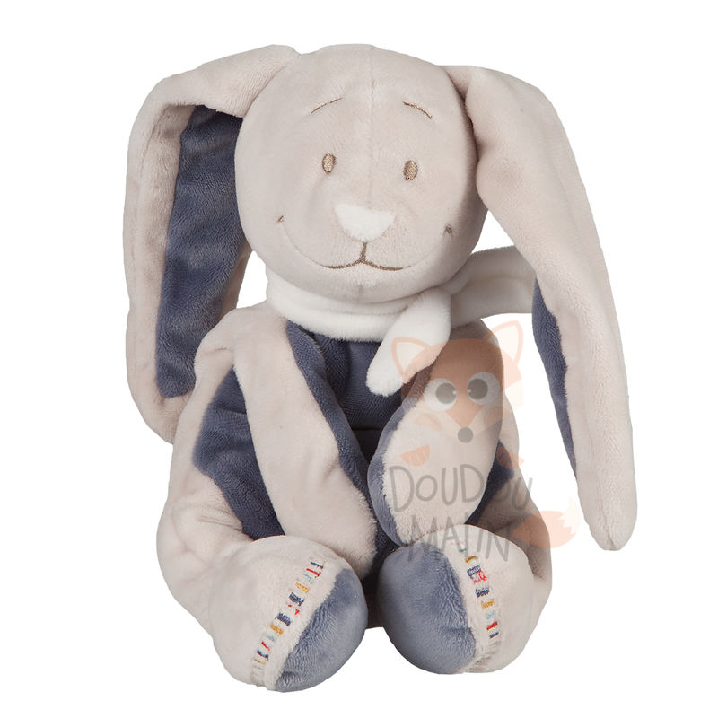  bao and wapi baby comforter rabbit blue grey scarf 